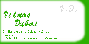 vilmos dubai business card